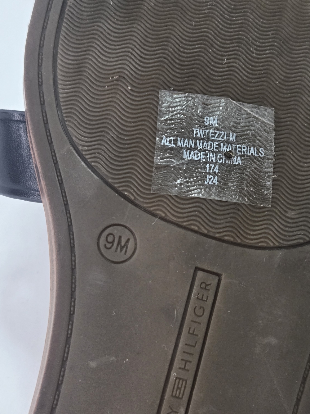 Tommy Hilfiger Terenz Navy Leather Slide Sandals Women's Size 9 - Picture 10 of 12